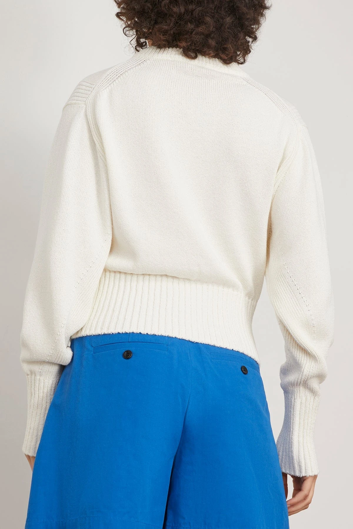 PROENZA SCHOULER Textured Cotton Sweater In Ivory 6 PROENZA SCHOULER Textured Cotton Sweater In Ivory - Image 4
