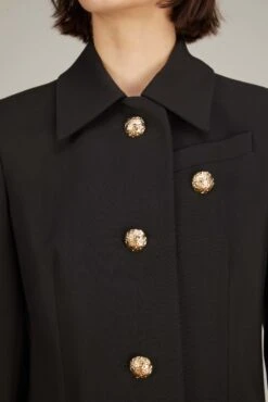 PROENZA SCHOULER Viscose Suiting Relaxed Blazer In Black 11 PROENZA SCHOULER Viscose Suiting Relaxed Blazer In Black -All Seasons Style proenzaschouler ViscoseSuitingRelaxedBlazerinBlack 4 1