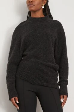 PROENZA SCHOULER Viscose Wool Sweater In Charcoal 8 PROENZA SCHOULER Viscose Wool Sweater In Charcoal -All Seasons Style proenzaschouler ViscoseWoolSweaterinCharcoal 2