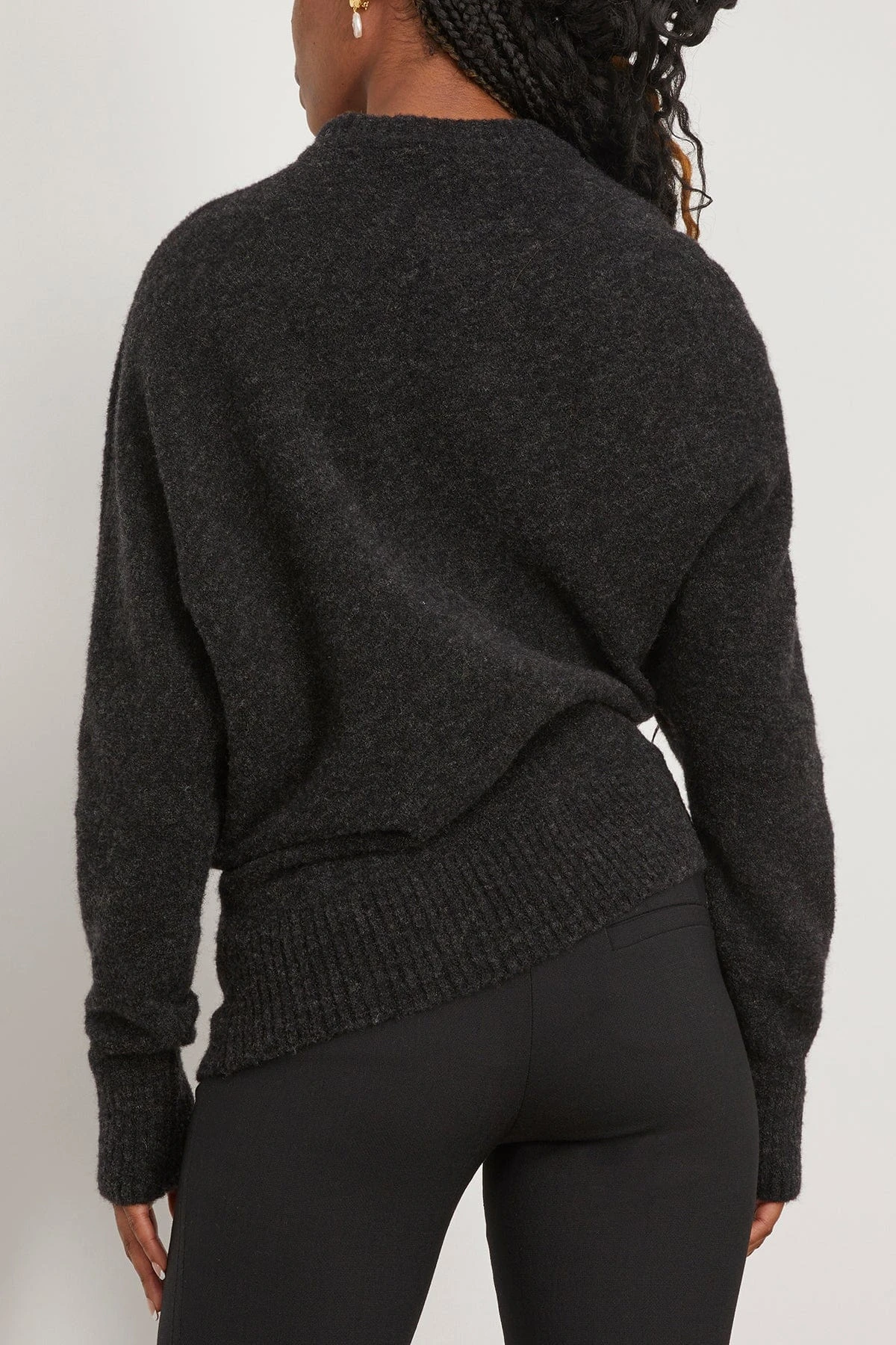 PROENZA SCHOULER Viscose Wool Sweater In Charcoal 6 PROENZA SCHOULER Viscose Wool Sweater In Charcoal - Image 4
