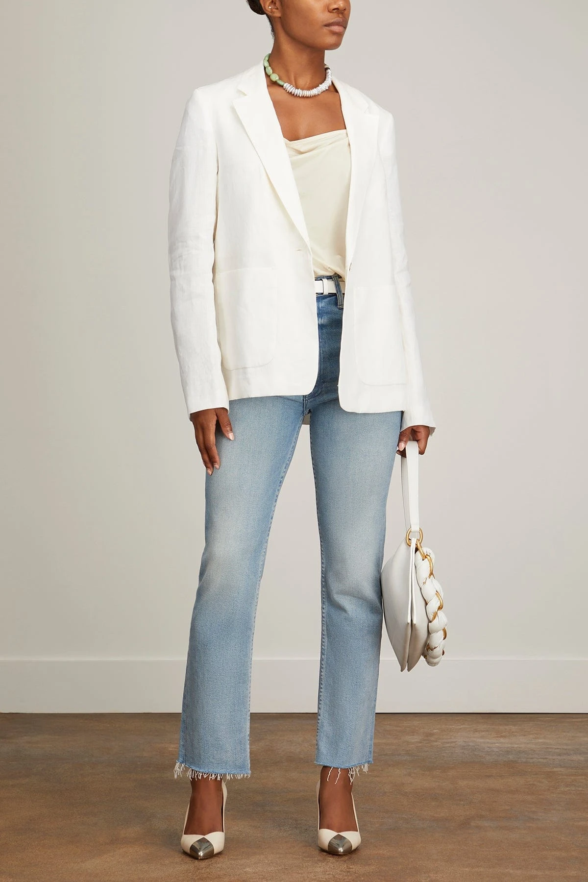 Everson Blazer In White 4 Everson Blazer In White - Image 2