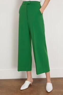 Gage Pant In Green -All Seasons Style rachelcomey GagePantinGreen 2
