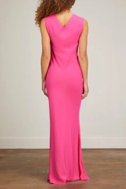 Stretch Cady Maxi Dress In Pink 10 Stretch Cady Maxi Dress In Pink -All Seasons Style roland mouret stretch cady maxi dress in pink 3