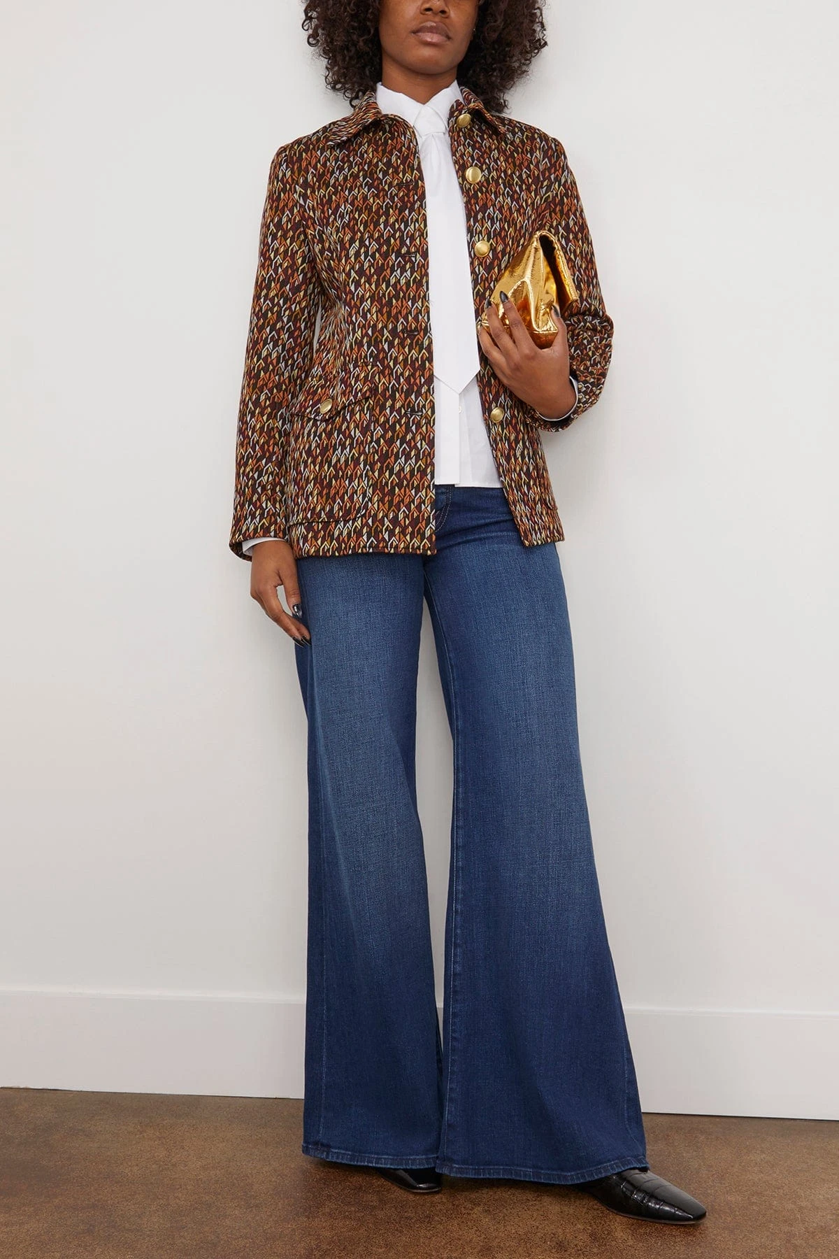 Button Up Tailored Jacket In Multi 4 Button Up Tailored Jacket In Multi - Image 2