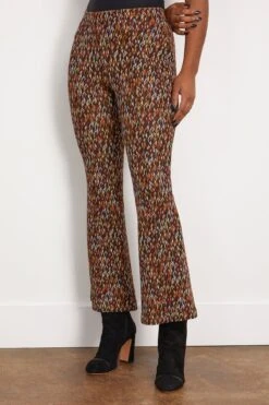 Cropped Flare Pants In Multi 8 Cropped Flare Pants In Multi -All Seasons Style rosettagetty CroppedFlarePantsinMulti 2