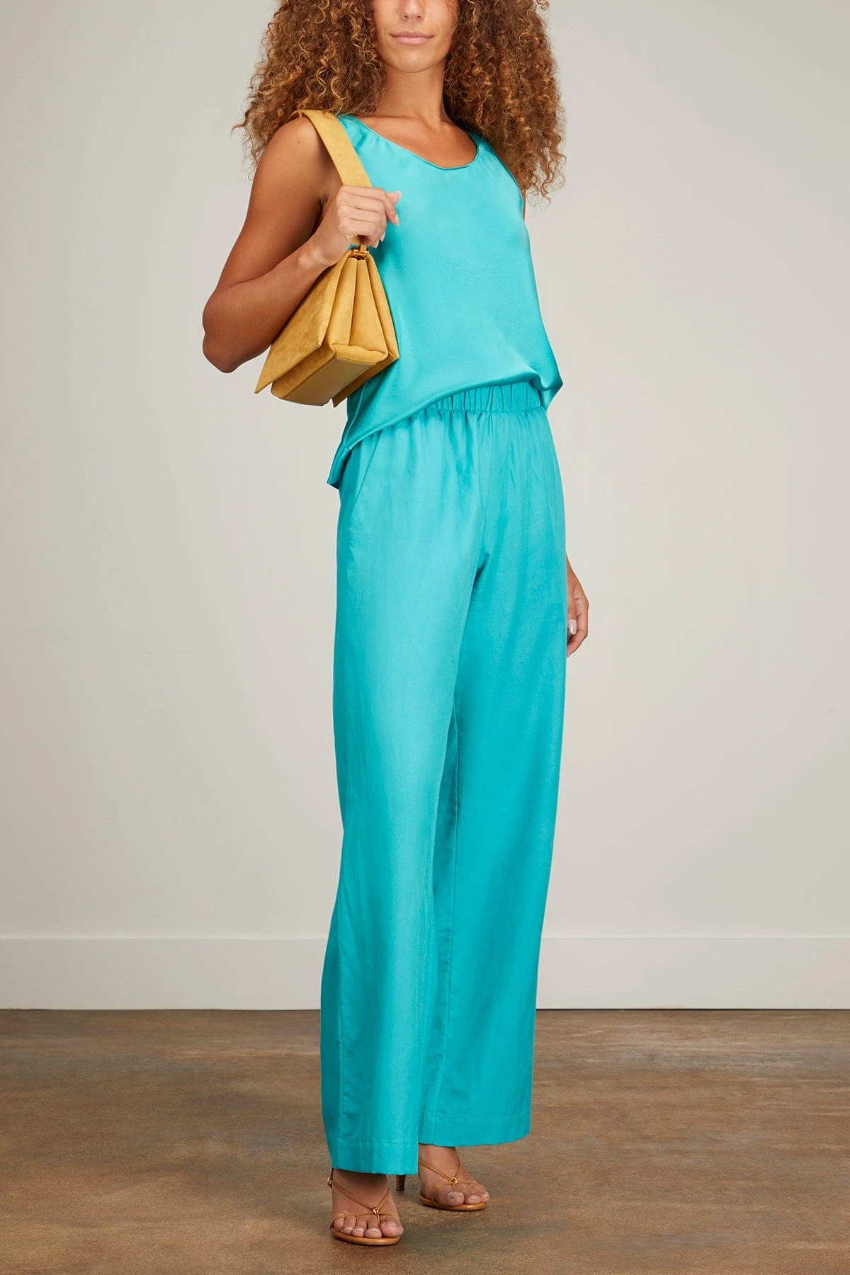 Clare Silk Tank In Viv 4 Clare Silk Tank In Viv - Image 2