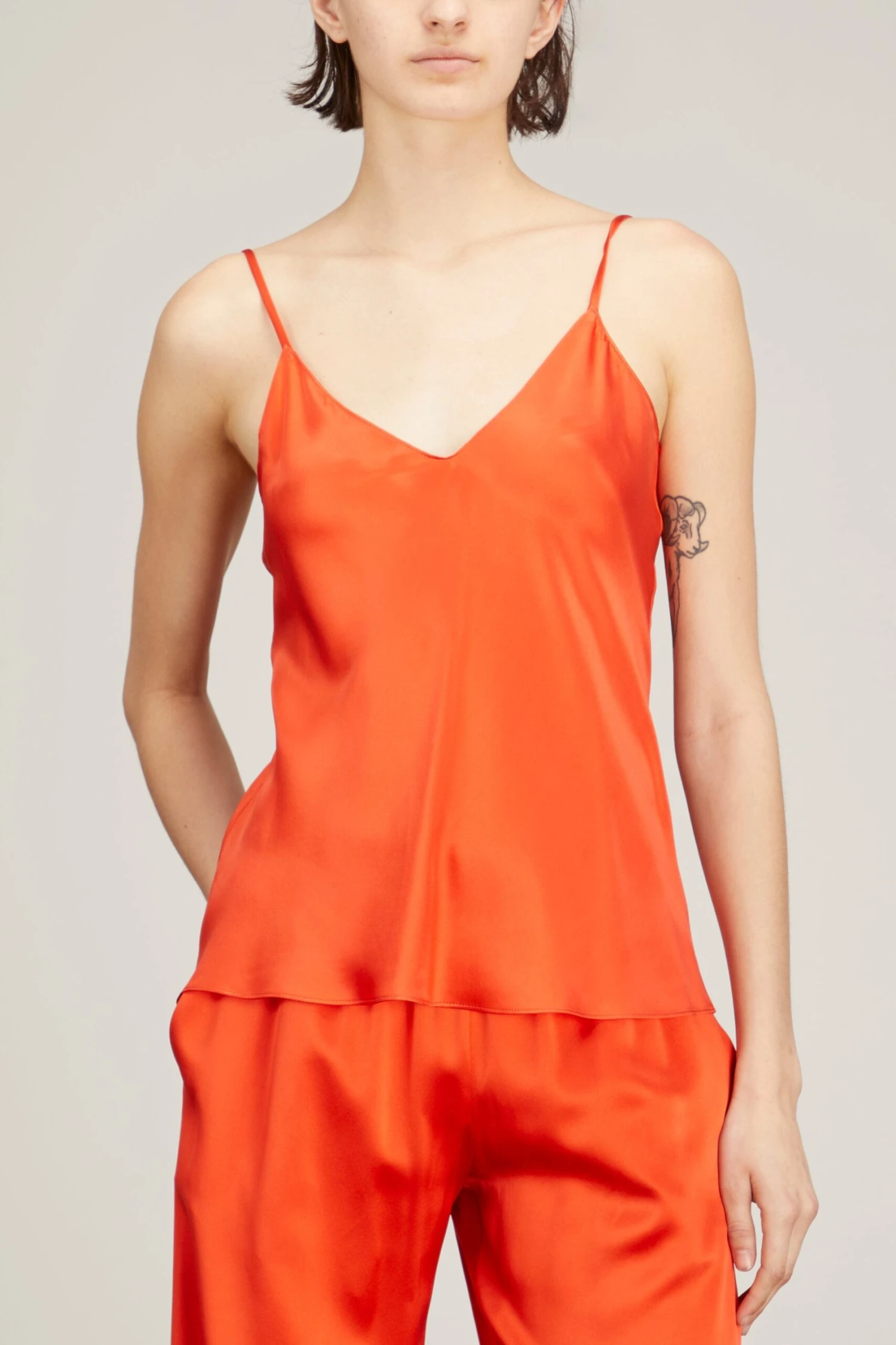 Silk Camisole In Persimmon 5 Silk Camisole In Persimmon - Image 3