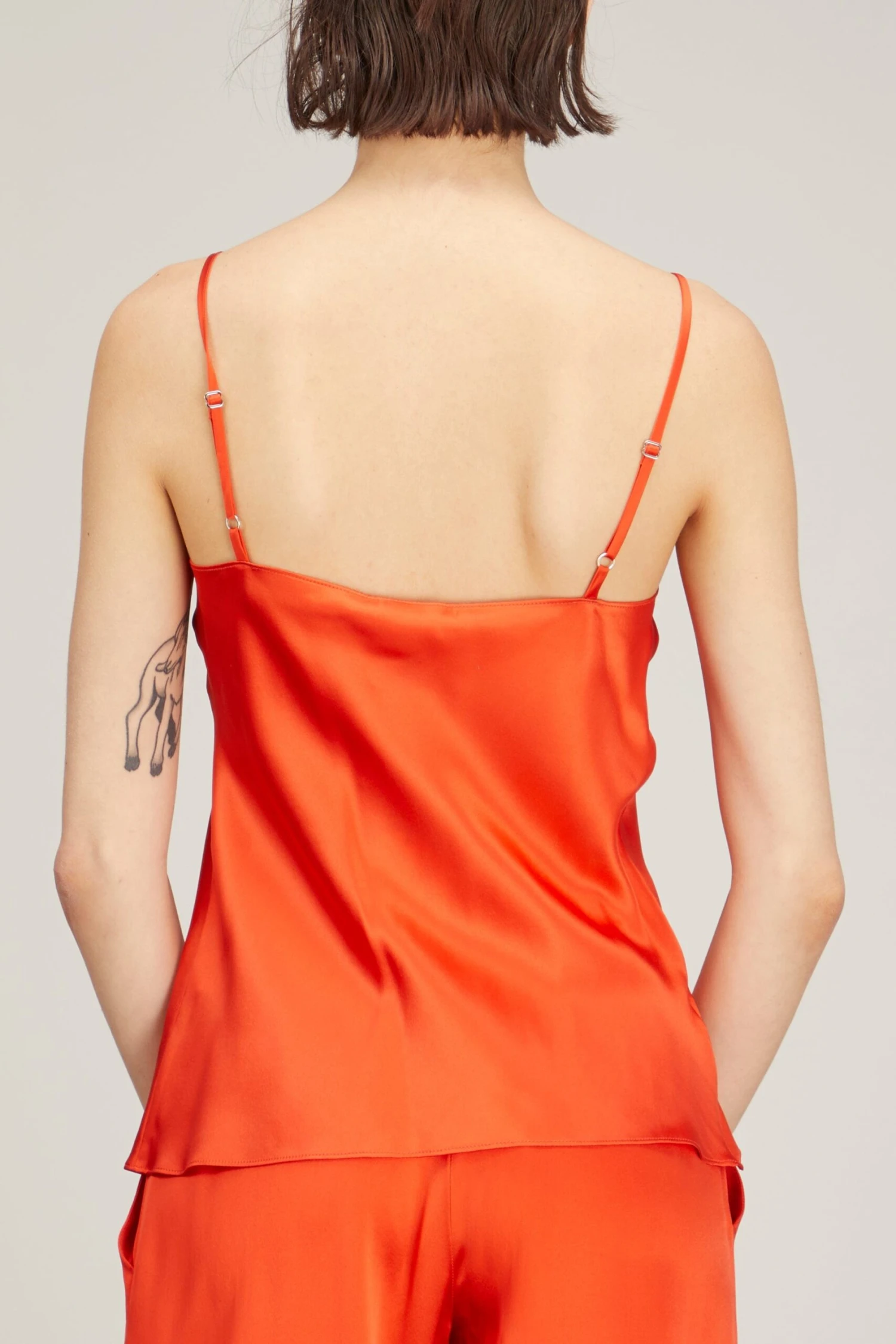 Silk Camisole In Persimmon 6 Silk Camisole In Persimmon - Image 4