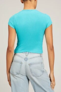 Yael Fitted Rib T-Shirt In Viv 9 Yael Fitted Rib T-Shirt In Viv -All Seasons Style sablyn yael fitted rib tshirt in viv 3