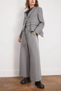 Sacai Chalk Stripe Jacket In Gray 7 Sacai Chalk Stripe Jacket In Gray -All Seasons Style sacai ChalkStripeJacketinGray 1