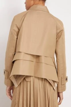Sacai Cotton Gabardine Blouson In Beige -All Seasons Style sacai CottonGabardineBlousoninBeige 3