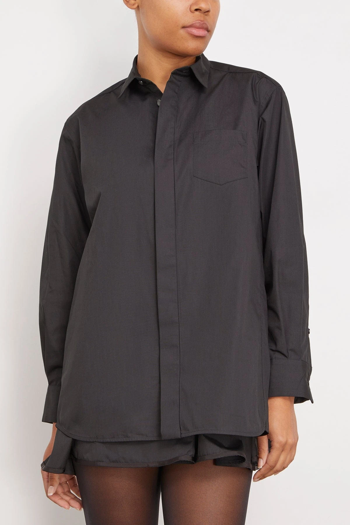 Sacai Cotton Poplin Dress In Black 5 Sacai Cotton Poplin Dress In Black - Image 3