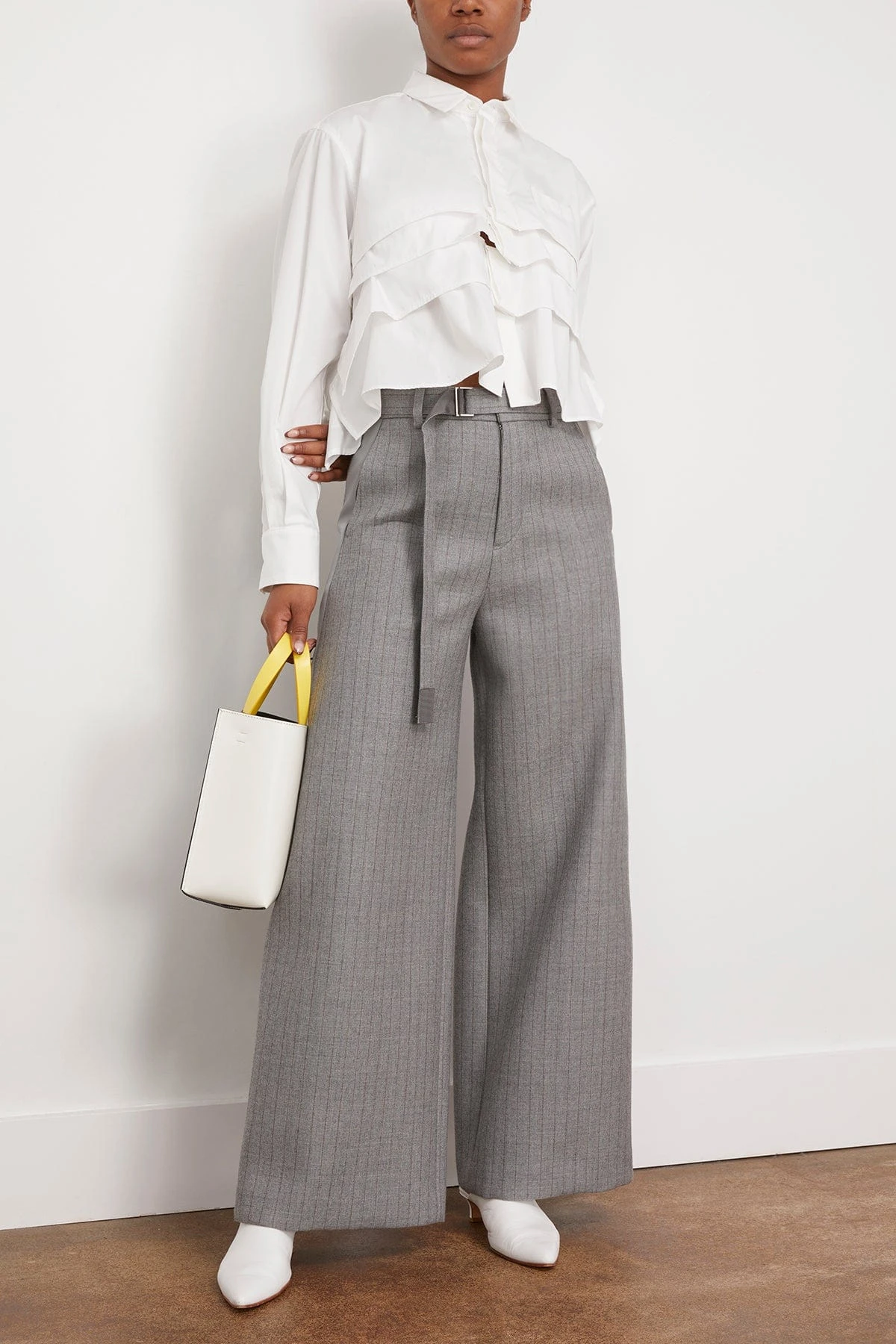 Sacai Cotton Poplin Shirt In Off White 4 Sacai Cotton Poplin Shirt In Off White - Image 2