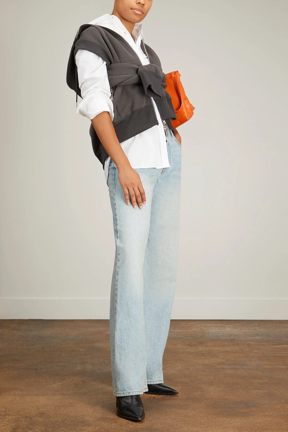 Sacai Sponge Sweat Hoodie In C/Gray 4 Sacai Sponge Sweat Hoodie In C/Gray - Image 2