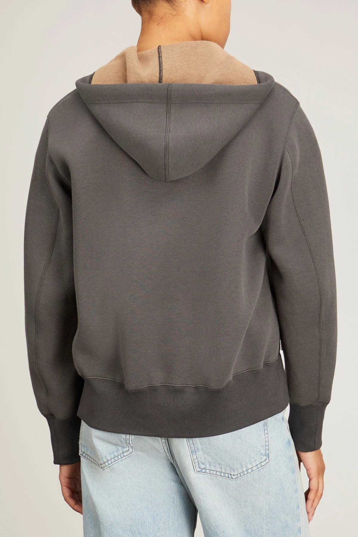 Sacai Sponge Sweat Hoodie In C/Gray 6 Sacai Sponge Sweat Hoodie In C/Gray - Image 4