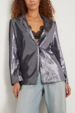 Samsoe Samsoe Raven Blazer In Turbulence -All Seasons Style samsoe RavenBlazerinTurbulence 2