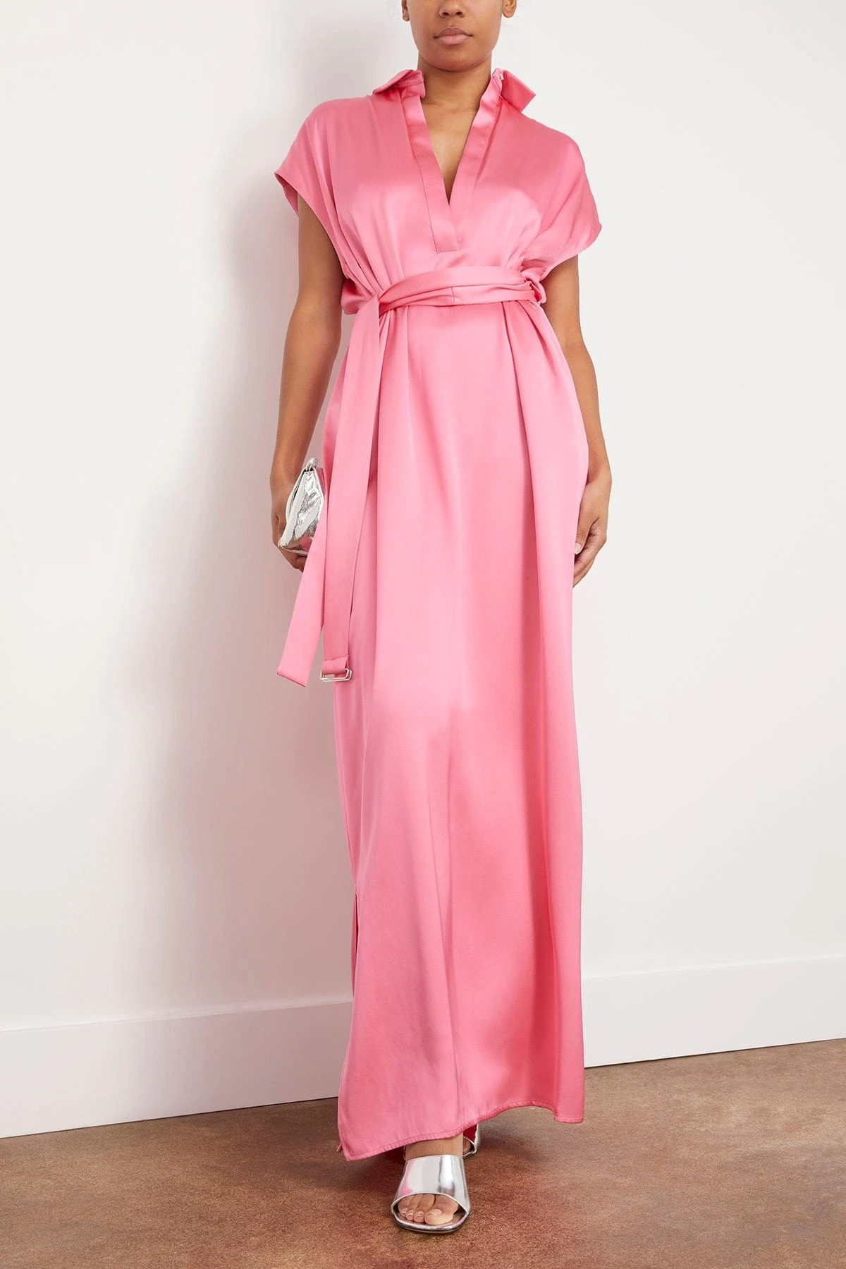 Francesca Long Sleeveless Dress In Peonia Pink 4 Francesca Long Sleeveless Dress In Peonia Pink - Image 2