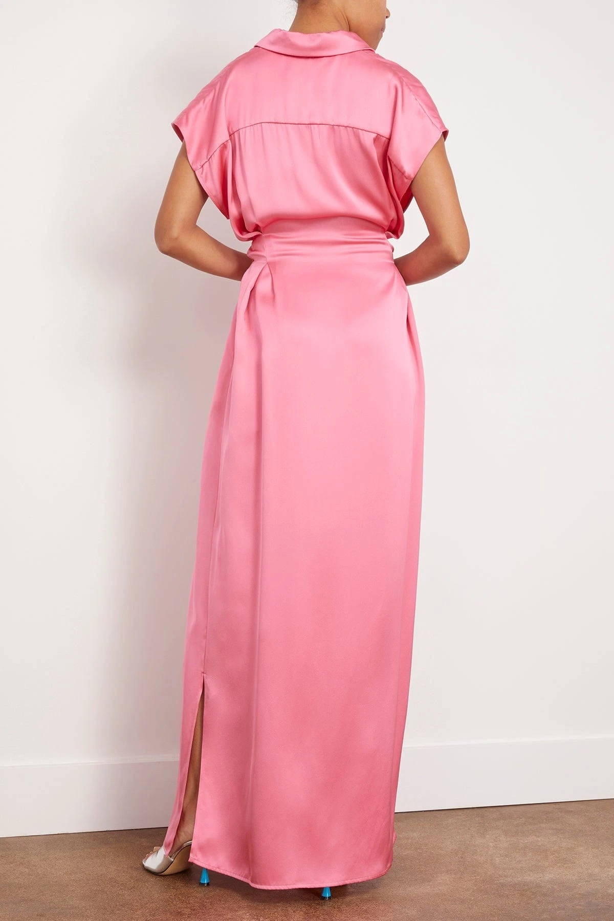Francesca Long Sleeveless Dress In Peonia Pink 5 Francesca Long Sleeveless Dress In Peonia Pink - Image 3