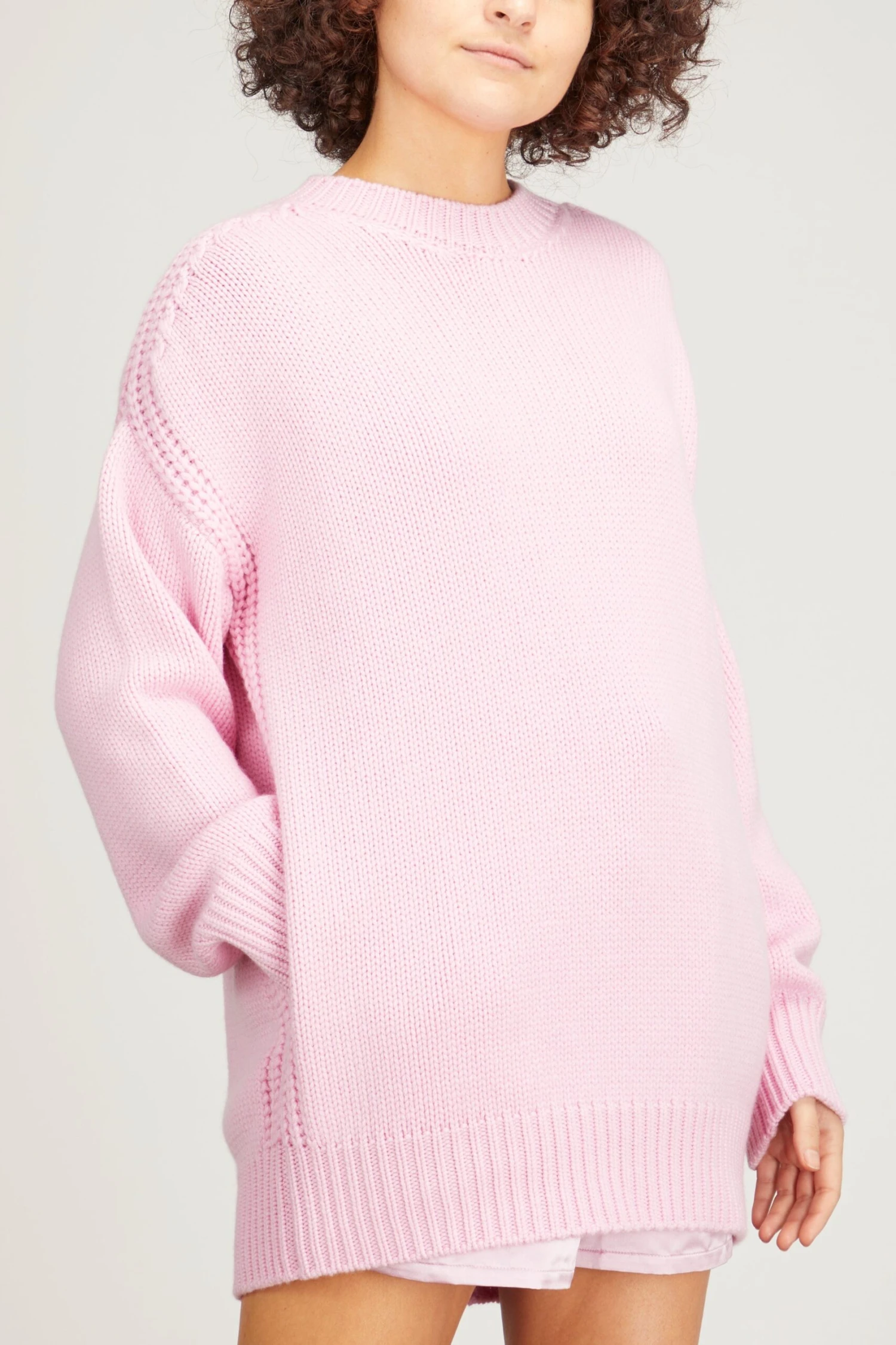 Giro Collo Knit Sweater In Rosa 5 Giro Collo Knit Sweater In Rosa - Image 3