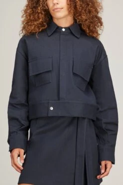 Lorena Jacket In Blu Navy 8 Lorena Jacket In Blu Navy -All Seasons Style sasuphi lorena jacket in blu navy 2