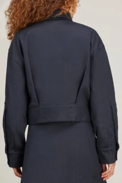 Lorena Jacket In Blu Navy 9 Lorena Jacket In Blu Navy -All Seasons Style sasuphi lorena jacket in blu navy 3