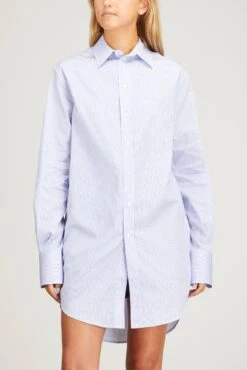 Marcella Camicia In Bianco/Azzurro -All Seasons Style sasuphi marcella camicia in bianco azzurro 2