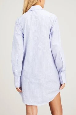 Marcella Camicia In Bianco/Azzurro -All Seasons Style sasuphi marcella camicia in bianco azzurro 3