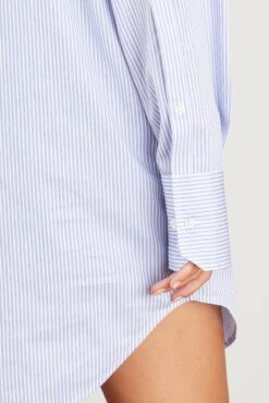 Marcella Camicia In Bianco/Azzurro -All Seasons Style sasuphi marcella camicia in bianco azzurro 4