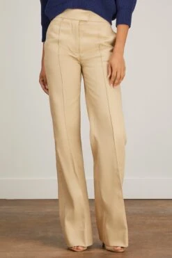 Straight Leg Trouser In Khaki 8 Straight Leg Trouser In Khaki -All Seasons Style sasuphi straight leg trouser in khaki 2