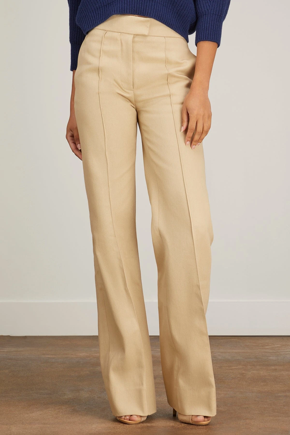 Straight Leg Trouser In Khaki 5 Straight Leg Trouser In Khaki - Image 3