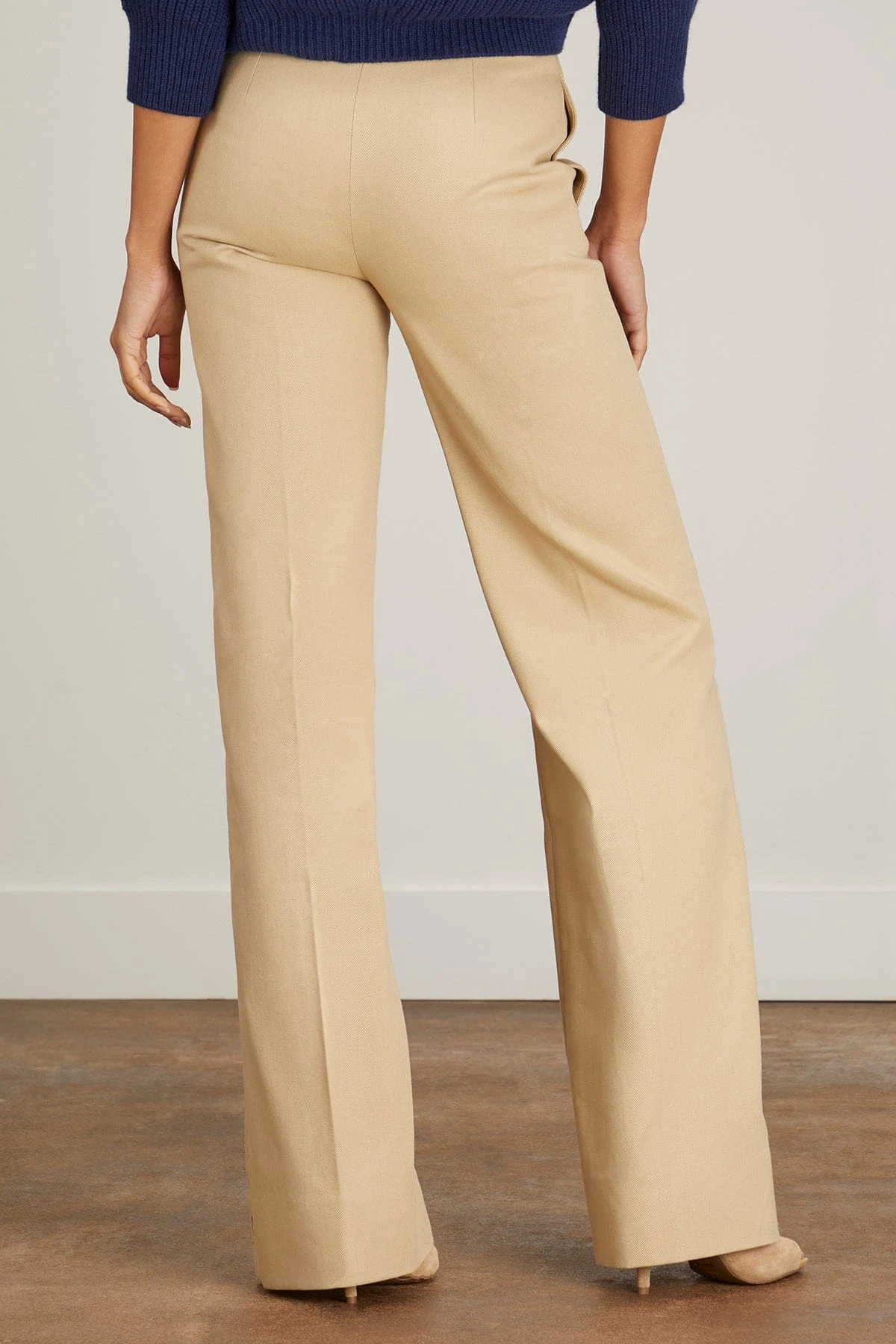 Straight Leg Trouser In Khaki 6 Straight Leg Trouser In Khaki - Image 4