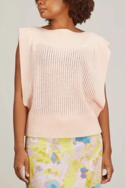 Top Sleeveless Round Neck Knit Sweater In Rosa 9 Top Sleeveless Round Neck Knit Sweater In Rosa -All Seasons Style sasuphi to sleeveless round neck knit sweater in rosa 2