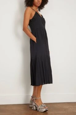 SEA Charlotte Embroidered Sleeveless Dress In Black -All Seasons Style sea CharlotteEmbroideredSleevelessDressinBlack 2