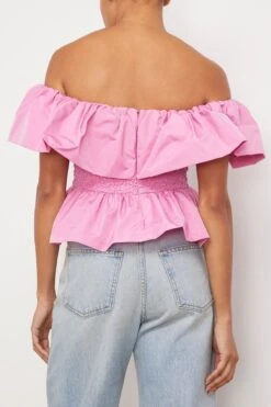 SEA Diana Taffeta Off Shoulder Top In Pink -All Seasons Style sea DianaTaffetaOffShoulderTopinPink 3