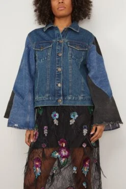 SEA Elena Denim Long Sleeve Jacket In Blue -All Seasons Style sea ElenaDenimLongSleeveJacketinBlue 2