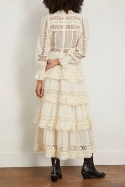 SEA Haven Cotton Dobby Long Sleeve Pintucked Dress In Cream 9 SEA Haven Cotton Dobby Long Sleeve Pintucked Dress In Cream -All Seasons Style sea HavenCottonDobbyLongSleevePintuckedDressinCream 3