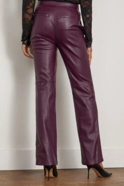 Dahlia Straight Leg Pant In Plum -All Seasons Style simkhai DahliaStraightLegPantinPlum 3