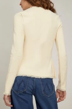 Medina Blazer With Patch Pockets In Natural White 9 Medina Blazer With Patch Pockets In Natural White -All Seasons Style simkhai MedinaBlazerwithPatchPocketsinNaturalWhite 3