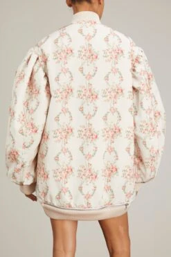 Simone Rocha Oversized Puff Sleeve Bomber Jacket In Wreath/Pearl 10 Simone Rocha Oversized Puff Sleeve Bomber Jacket In Wreath/Pearl -All Seasons Style simone OversizedPuffSleeveBomberJacketinWreathPearl 3