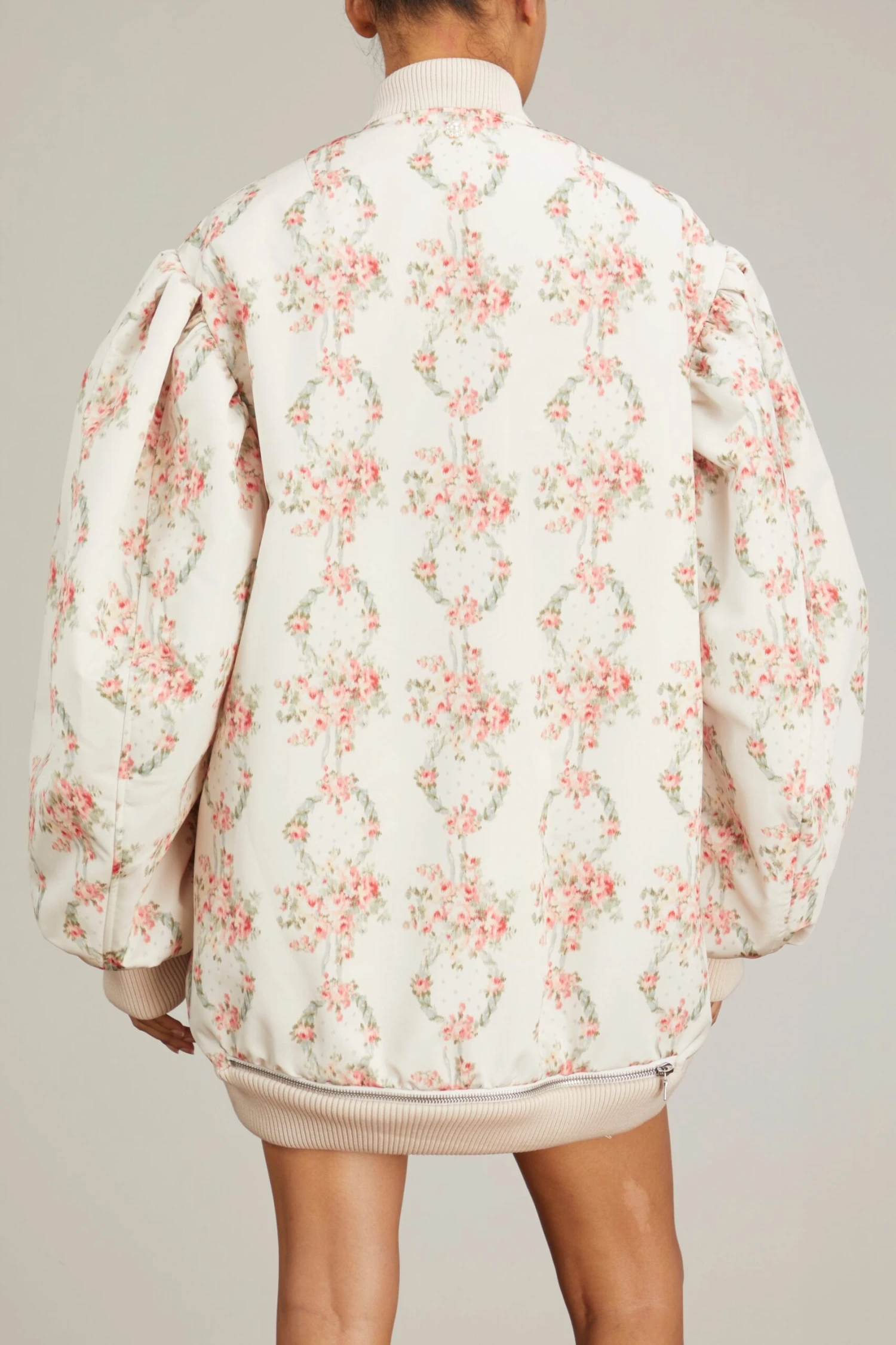 Simone Rocha Oversized Puff Sleeve Bomber Jacket In Wreath/Pearl 6 Simone Rocha Oversized Puff Sleeve Bomber Jacket In Wreath/Pearl - Image 4