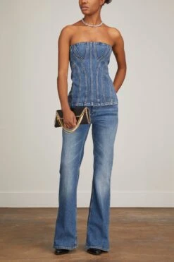 Front Page -All Seasons Style stellamccartney VintageDenimStraplessTopinMidBlue 1