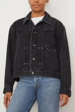 New Classic Jean Jacket In Black Selvedge -All Seasons Style tanaka NewClassicJeanJacketinBlackSelvedge 2