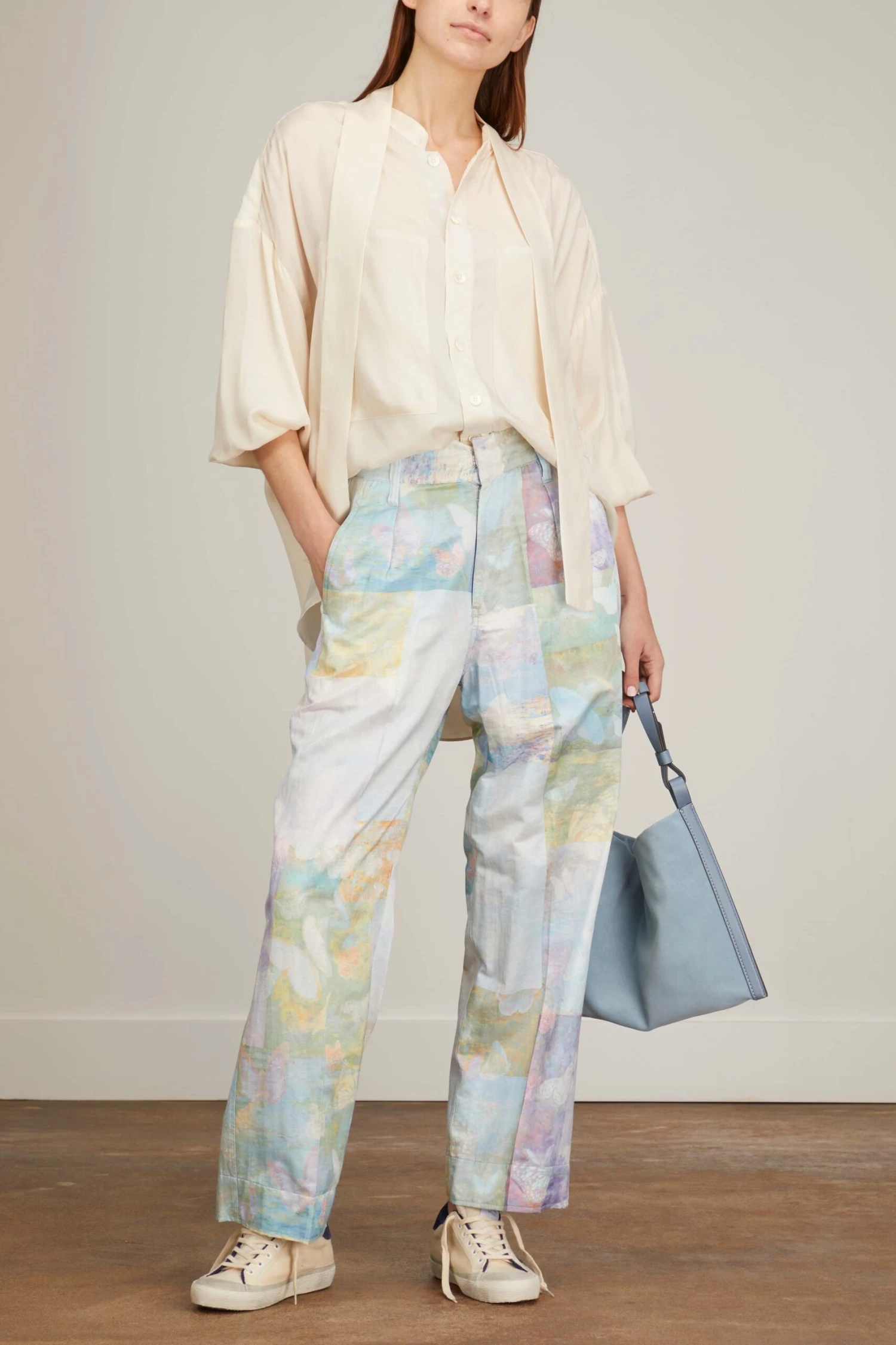 No Collar Workshirt In Cream 4 No Collar Workshirt In Cream - Image 2