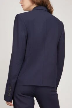 Toteme Petite Crepe Suit Jacket In Navy -All Seasons Style toteme PetiteCrepeSuitJacketinNavy 3