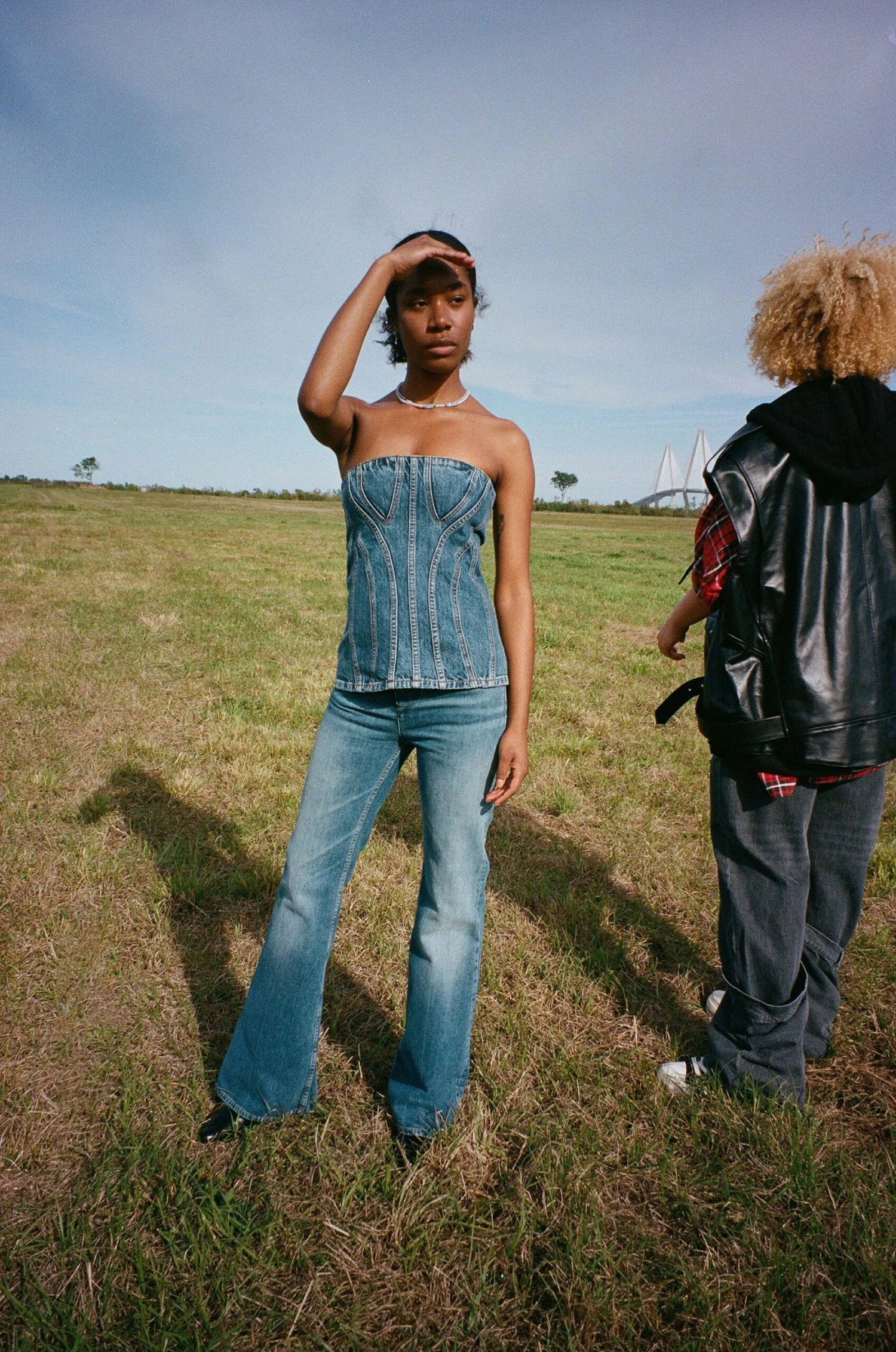 STELLA MCCARTNEY Vintage Denim Strapless Top In Mid Blue 8 STELLA MCCARTNEY Vintage Denim Strapless Top In Mid Blue - Image 6