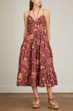 ULLA JOHNSON Phoebe Dress In Black Currant 9 ULLA JOHNSON Phoebe Dress In Black Currant -All Seasons Style ulla PhoebeDressinBlackCurrant 2
