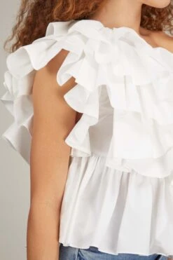 ULLA JOHNSON Raquel Top In Blanc 11 ULLA JOHNSON Raquel Top In Blanc -All Seasons Style ulla RaquelTopinBlanc 4 1