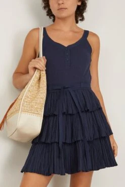 ULLA JOHNSON Georgia Dress In Midnight -All Seasons Style ullajohnson GeorgiaDressinMidnight 2