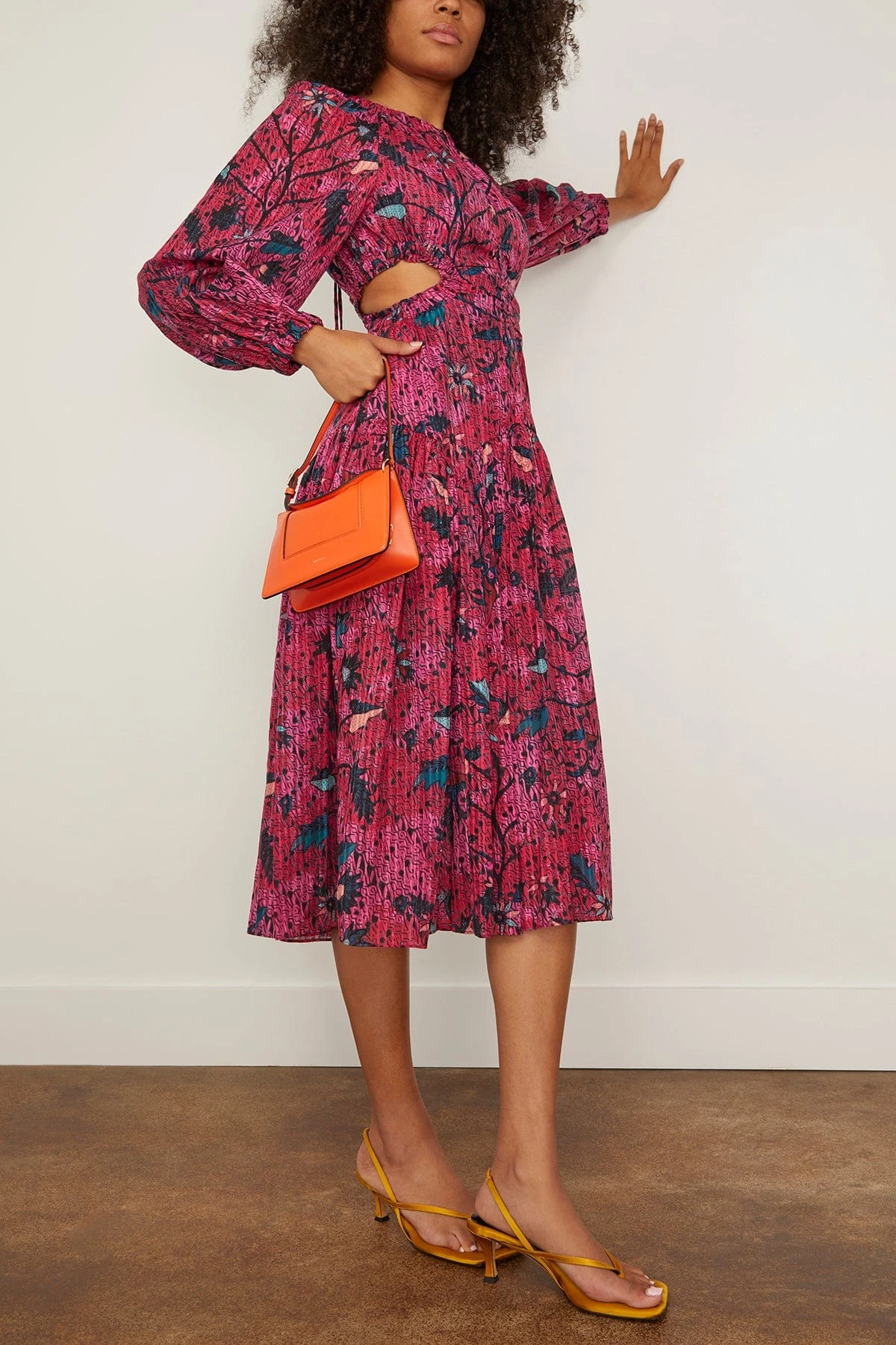 ULLA JOHNSON Helia Dress In Snap Dragon 4 ULLA JOHNSON Helia Dress In Snap Dragon - Image 2