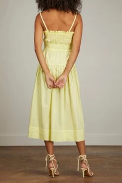 ULLA JOHNSON Lisbet Dress In Lemon Quartz -All Seasons Style ullajohnson LisbetDressinLemonQuartz 3